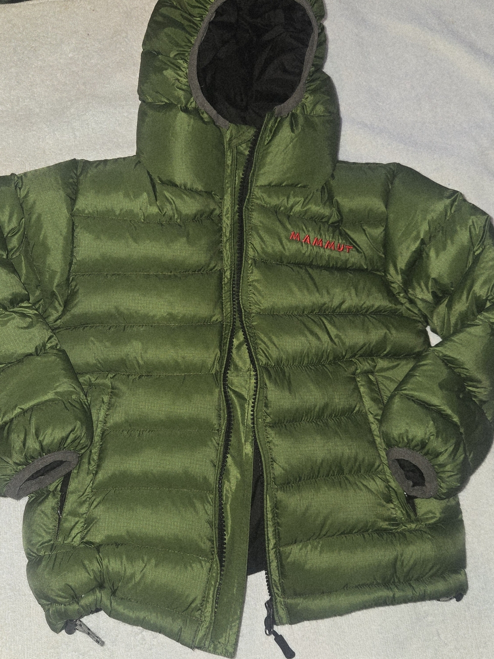 Mammut Kids Green Insulated Down Jacket with Hood